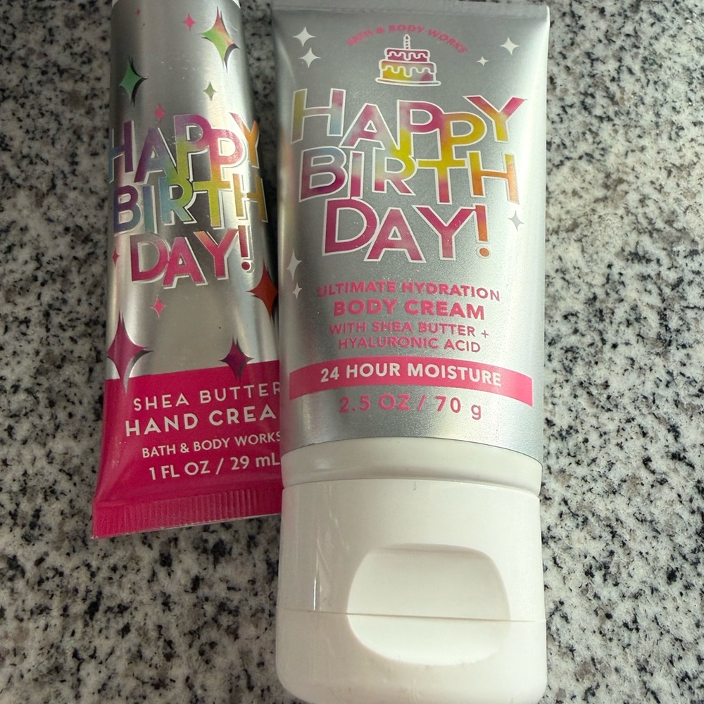 *NEW* Bath & Body Works Happy Birthday Body Cream & Hand Cream . 2.5 Oz & 1 Oz - Picture 10 of 10